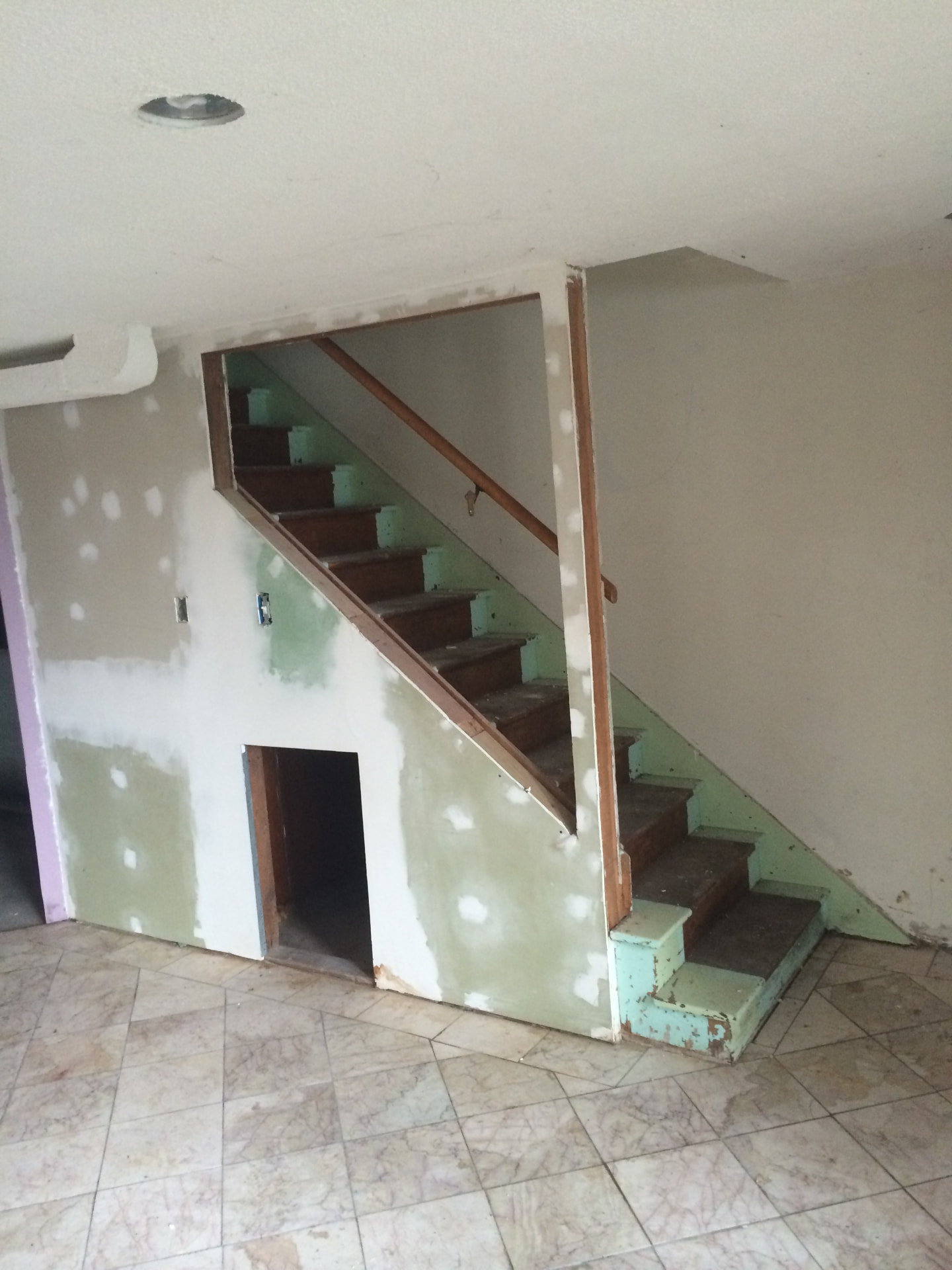 Staircase & lower level before