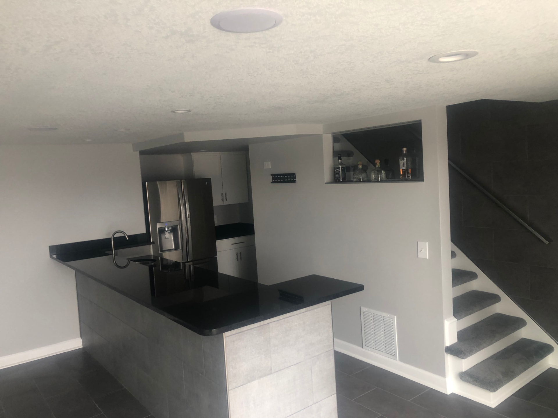 Staircase & lower level after